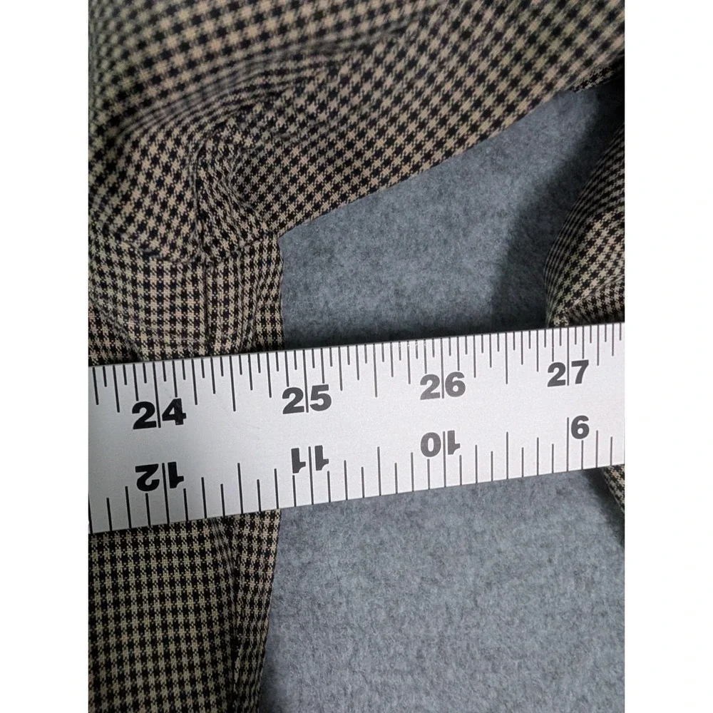 VTG Polo Ralph Lauren USA Houndstooth Check Shirt Men M Gorpcore Grunge Oversize